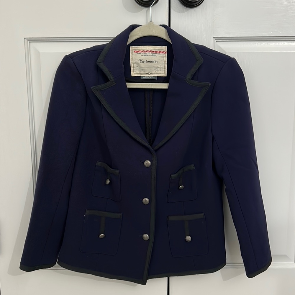Anthropology navy blue blazer, size 6